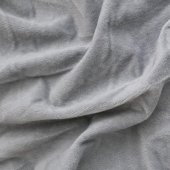 Gray Faux Fur Throw Blanket, Gray 80"x90" Fluffy Blanket Throw Queen Size - Picture 5 of 5